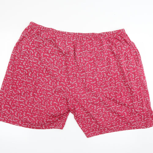 Daxon Womens Pink Floral  Sweat Shorts Size 58 in