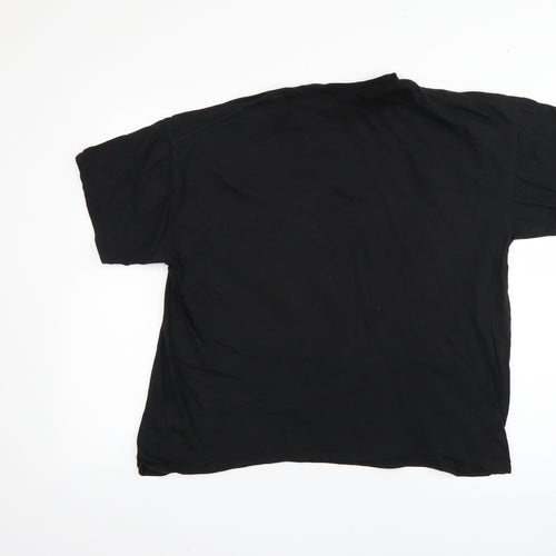PRETTYLITTLETHING Mens Black    T-Shirt Size L