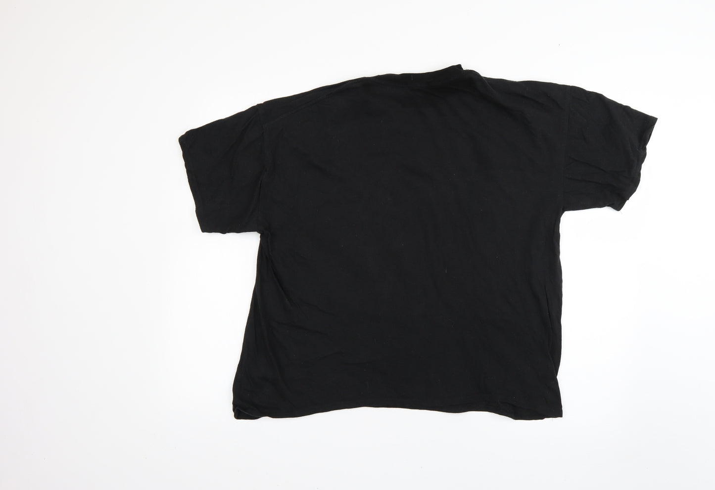 PRETTYLITTLETHING Mens Black    T-Shirt Size L