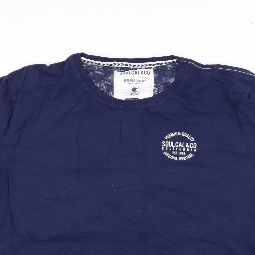 soulcal & co Mens Blue    T-Shirt Size 2XL