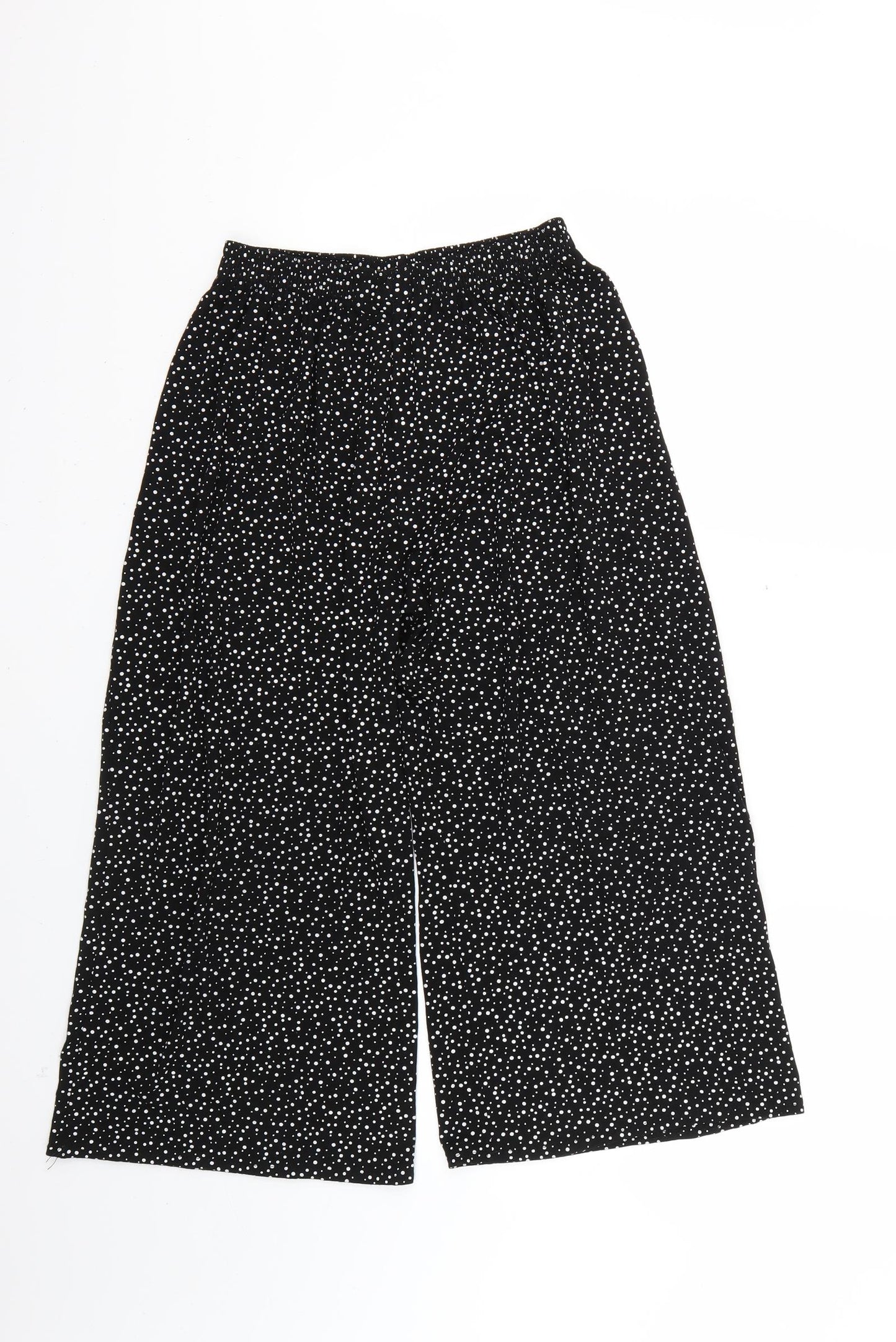 Preworn Womens Black Polka Dot  Trousers  Size S L21 in