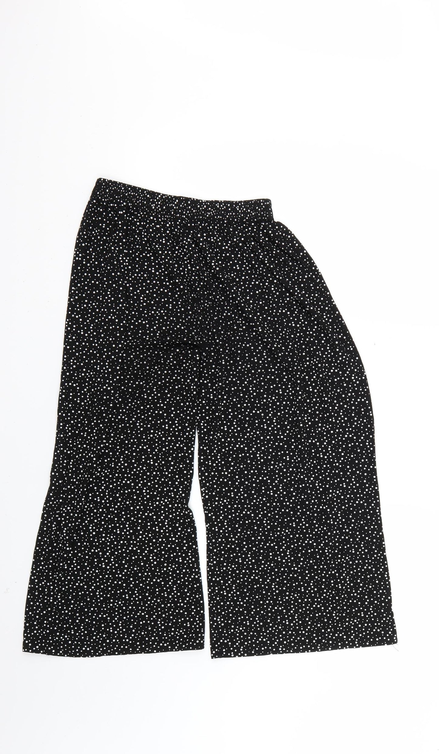 Preworn Womens Black Polka Dot  Trousers  Size S L21 in