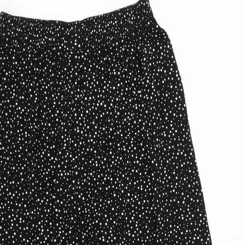 Preworn Womens Black Polka Dot  Trousers  Size S L21 in