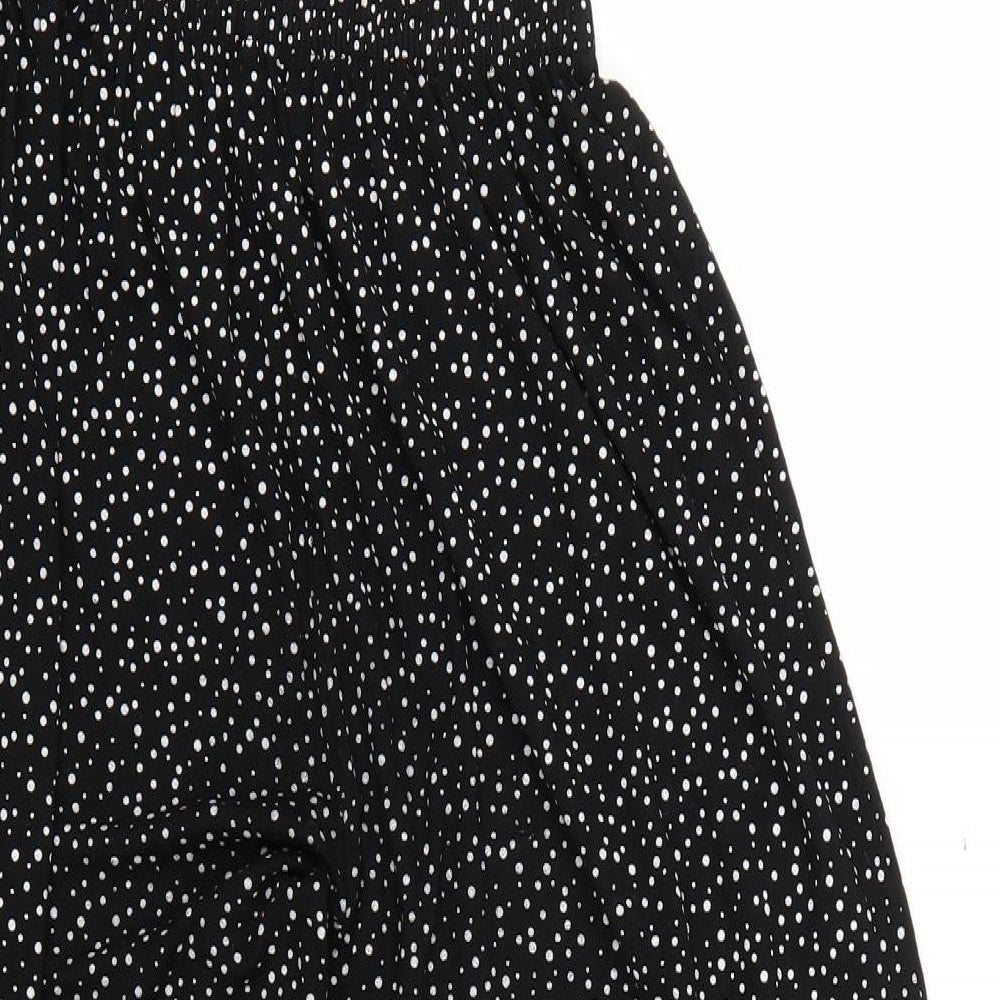 Preworn Womens Black Polka Dot  Trousers  Size S L21 in