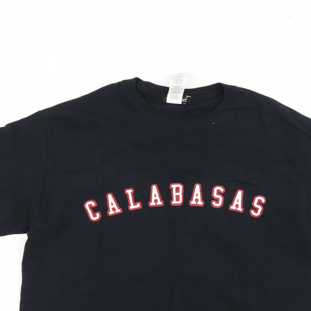 Boohoo Mens Black    T-Shirt Size S