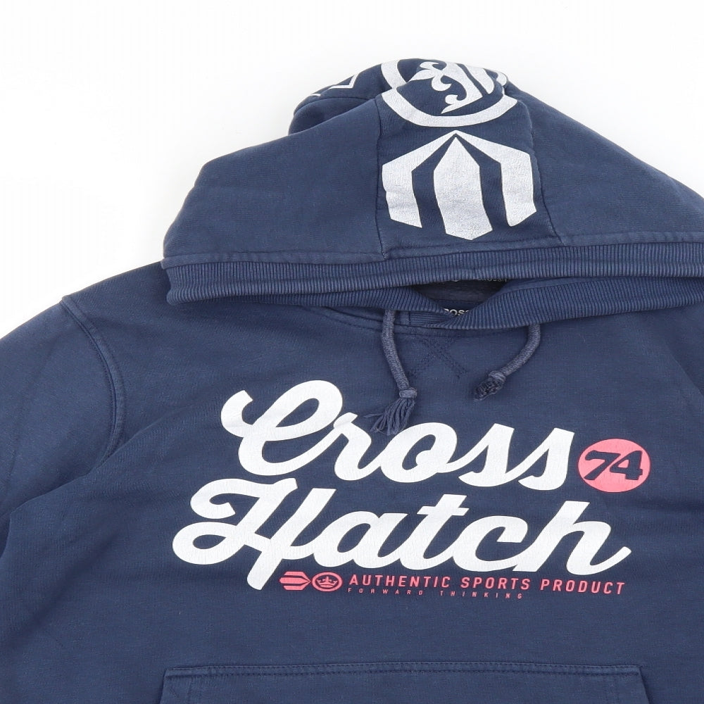 Black Label Mens Blue   Pullover Hoodie Size L