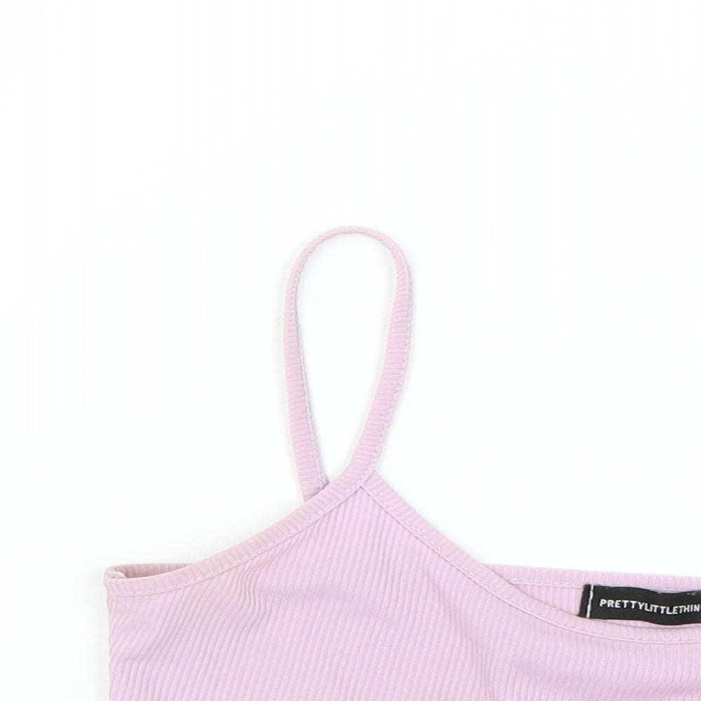 PRETTYLITTLETHING Womens Purple   Basic Tank Size 8