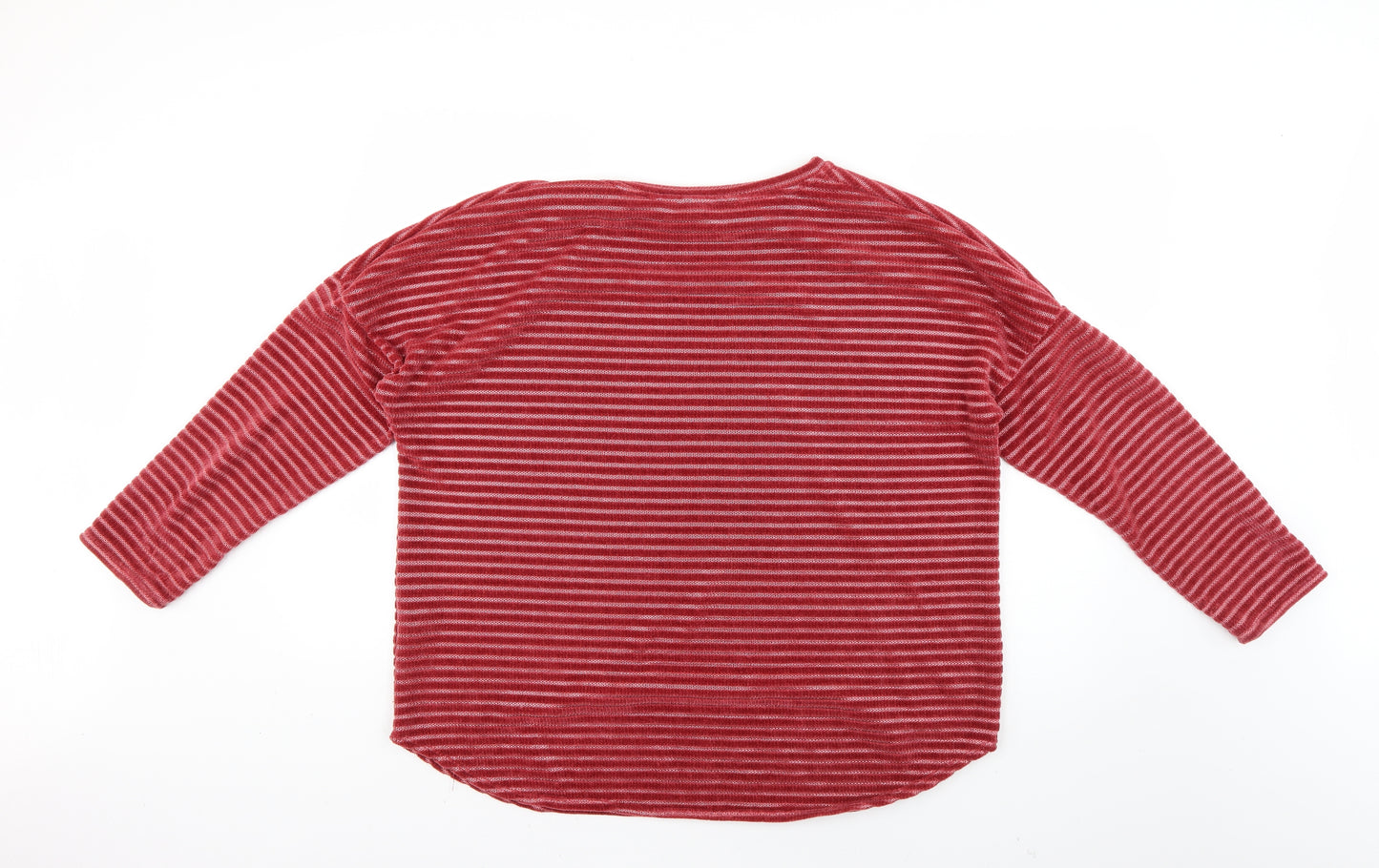 Roman Womens Red Striped  Pullover Jumper Size 16