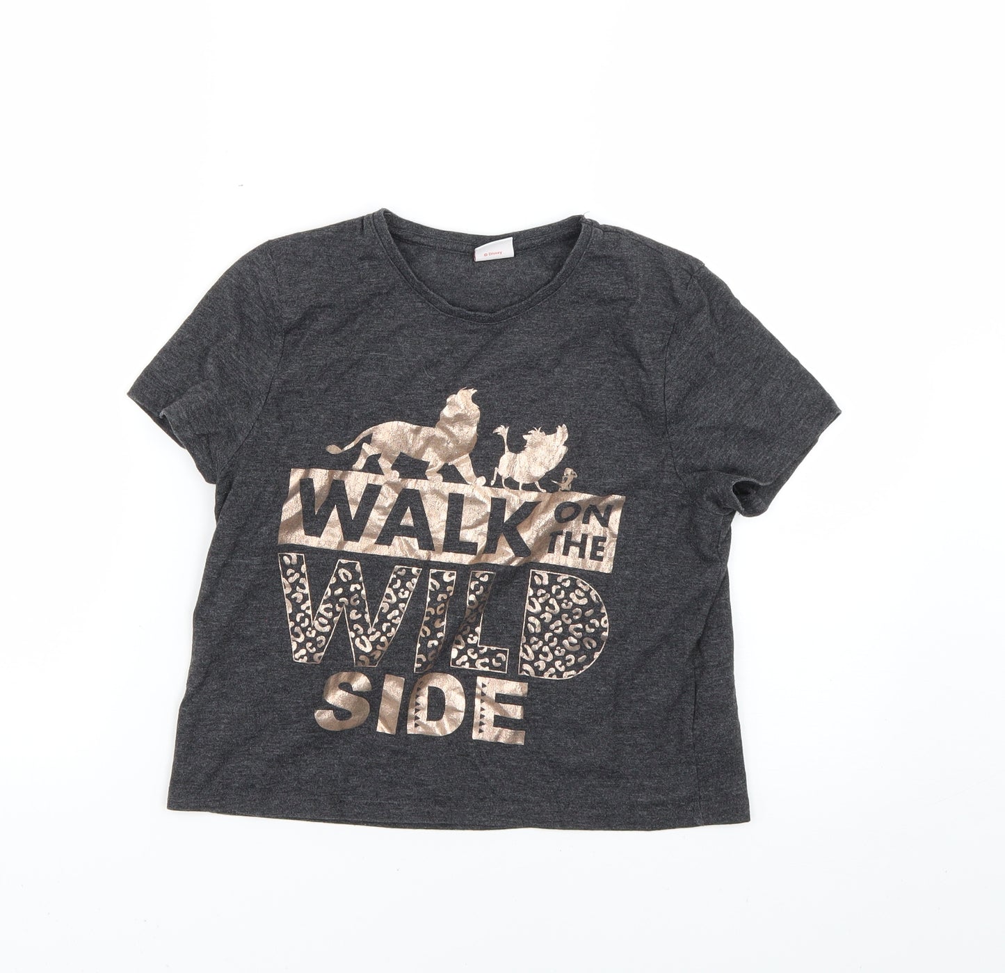 Lion King Girls Grey   Basic T-Shirt Size 11-12 Years