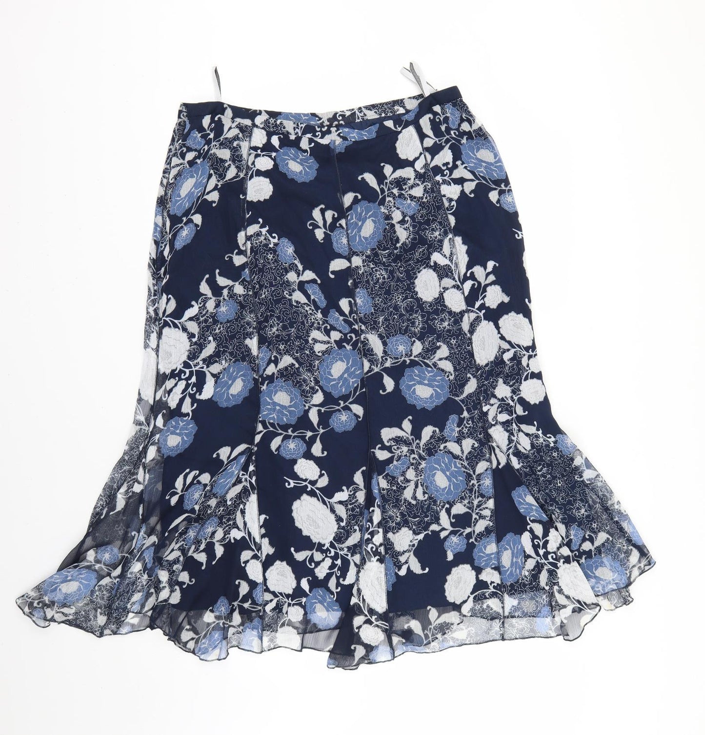 Gerry Weber Womens Blue Floral  Flare Skirt