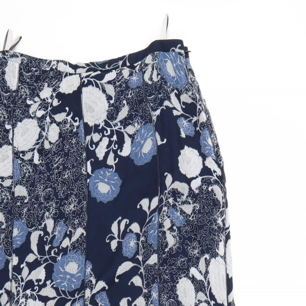 Gerry Weber Womens Blue Floral  Flare Skirt