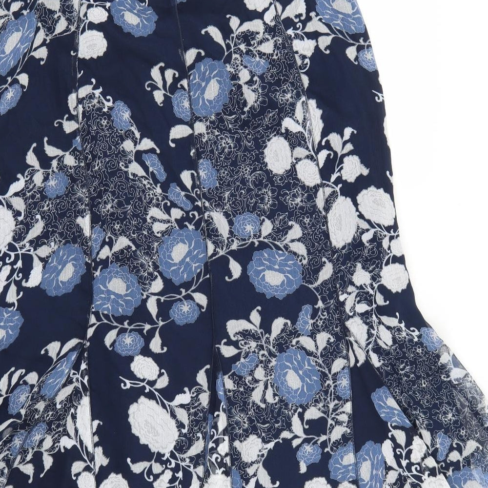 Gerry Weber Womens Blue Floral  Flare Skirt