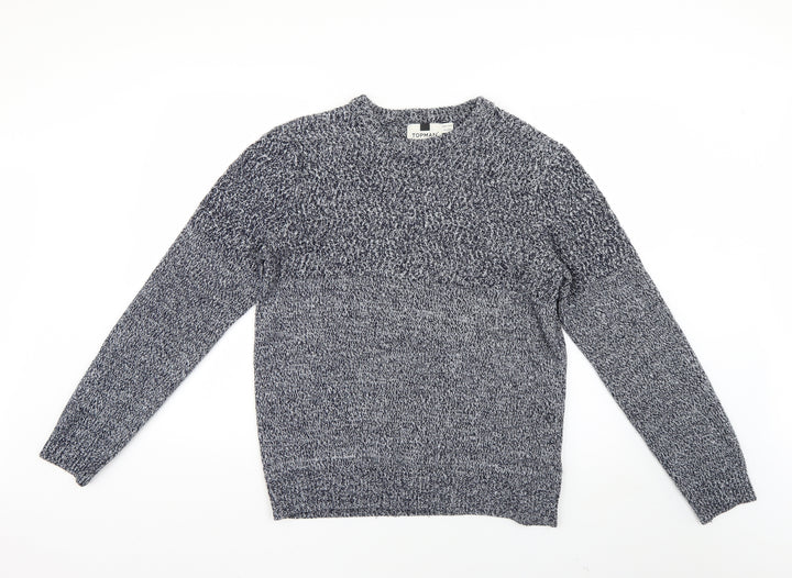 Topman Mens Blue Pullover Jumper Size M
