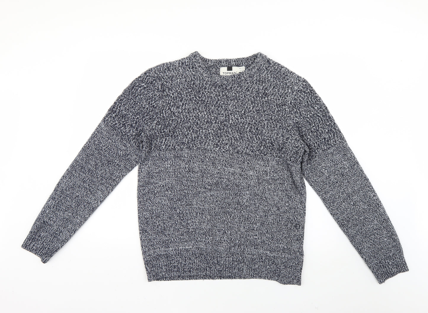 Topman Mens Blue   Pullover Jumper Size M