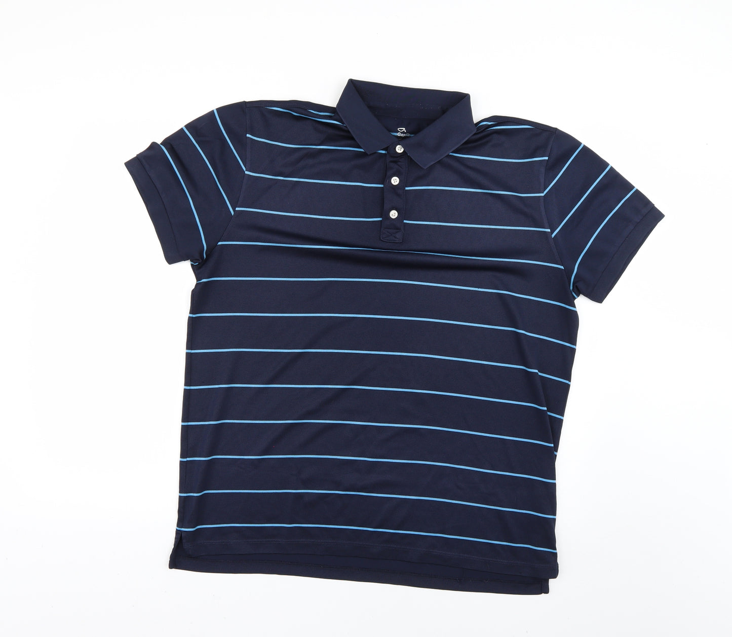 Gap Mens Blue Striped   Polo Size L