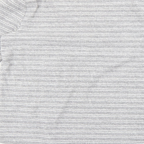 Preworn Womens Grey Striped  Babydoll Pyjama Top Size S