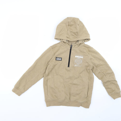 TU Boys Brown   Full Zip Hoodie Size 7 Years