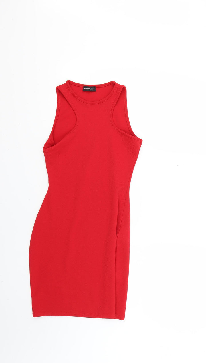 PRETTYLITTLETHING Womens Red Bodycon Size 8