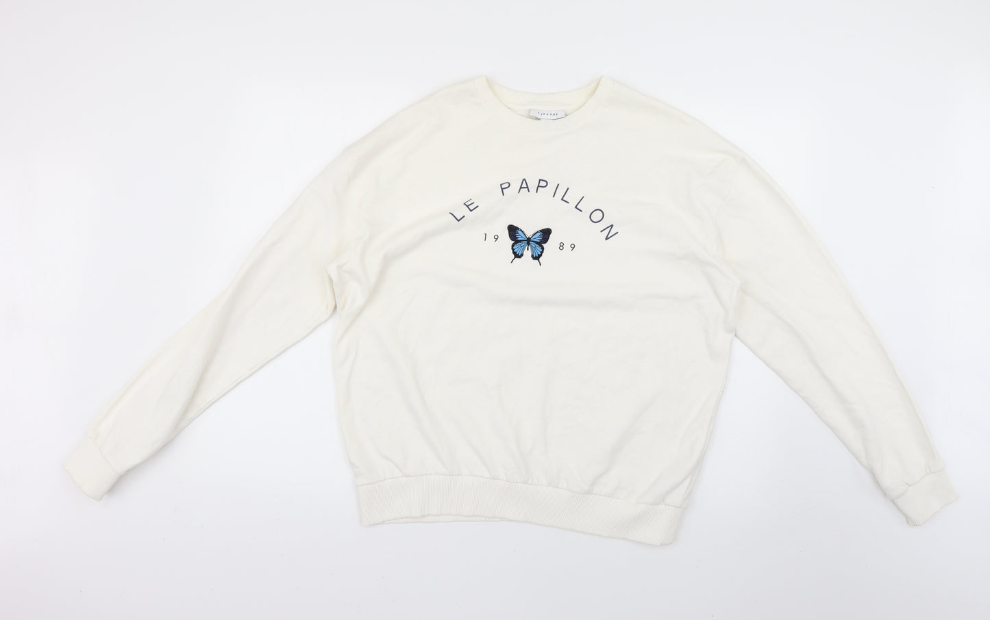 Topshop Womens White   Pullover Jumper Size S