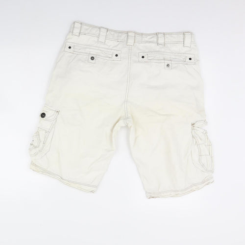 Smog Mens Ivory   Chino Shorts Size XL