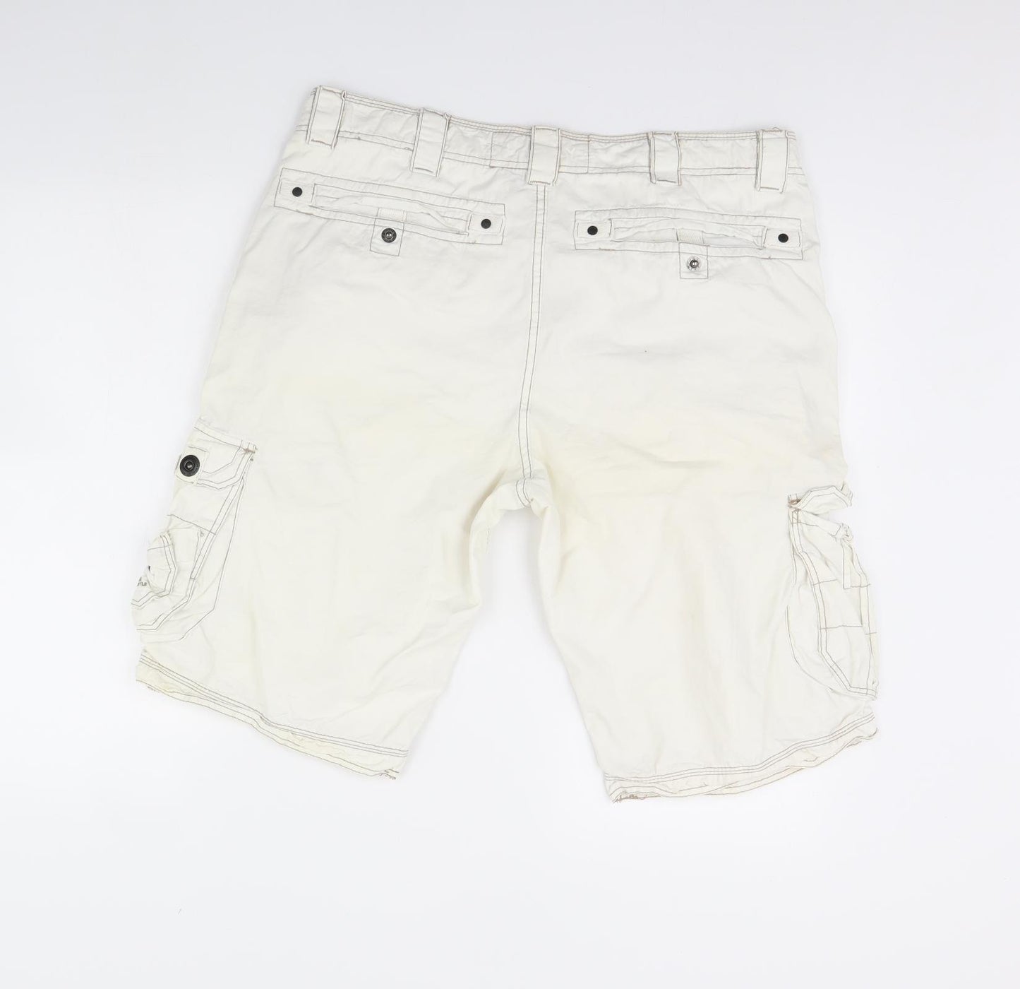 Smog Mens Ivory   Chino Shorts Size XL