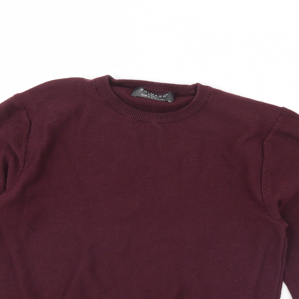 Primark Mens Red   Pullover Jumper Size XS