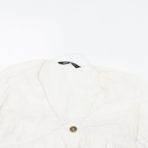 Zara Womens White   Basic Blouse Size M