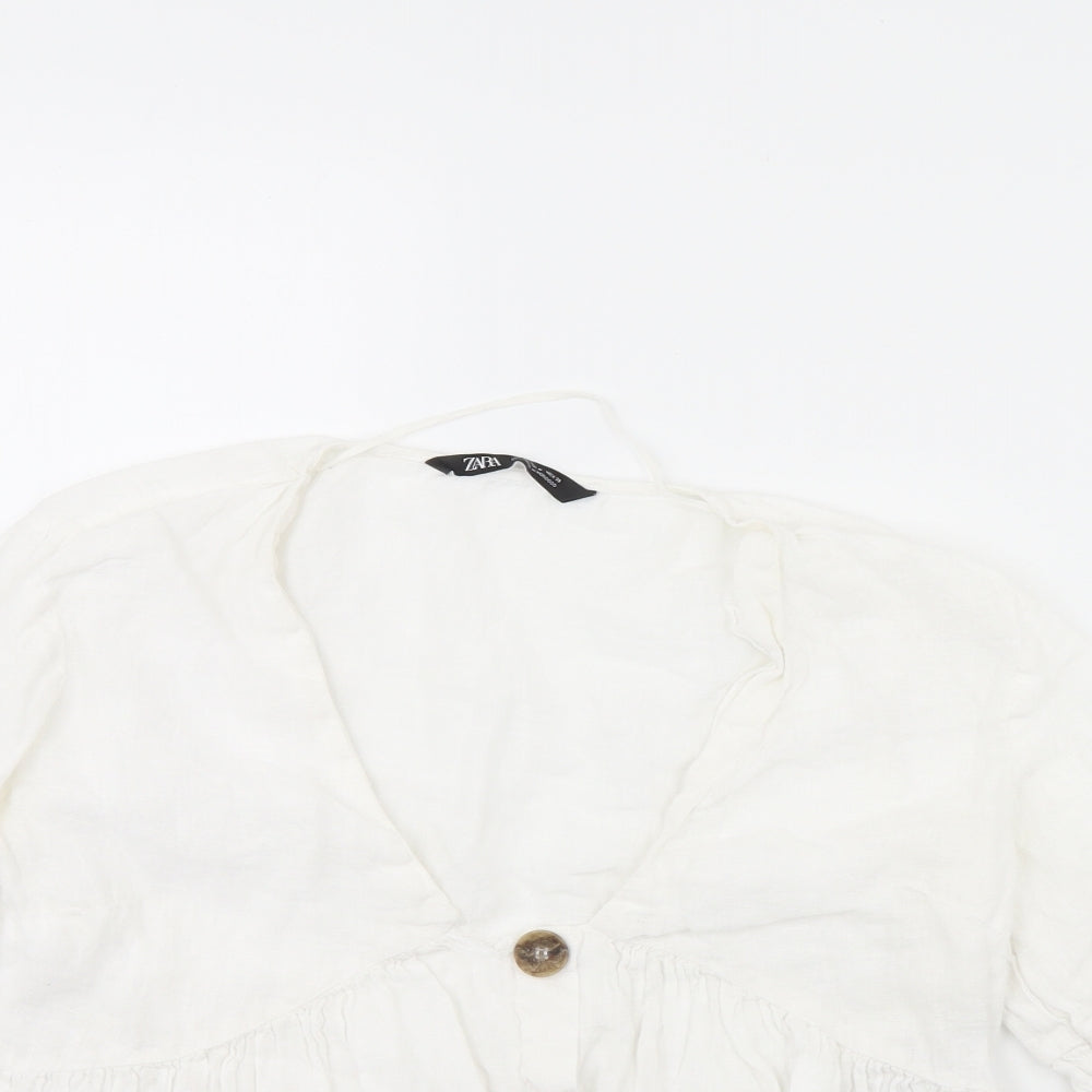 Zara Womens White   Basic Blouse Size M