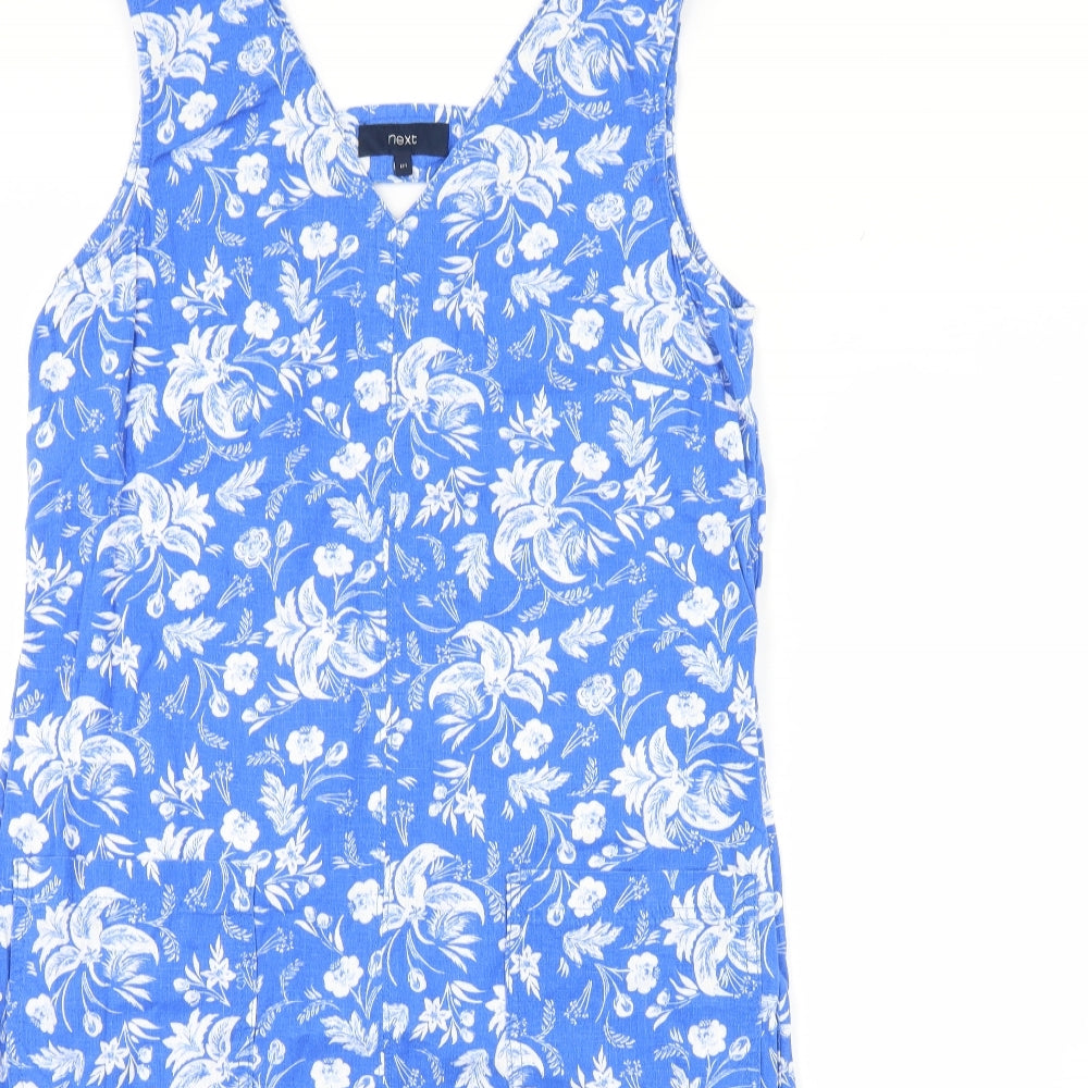NEXT Womens Blue Floral  Pencil Dress  Size 12