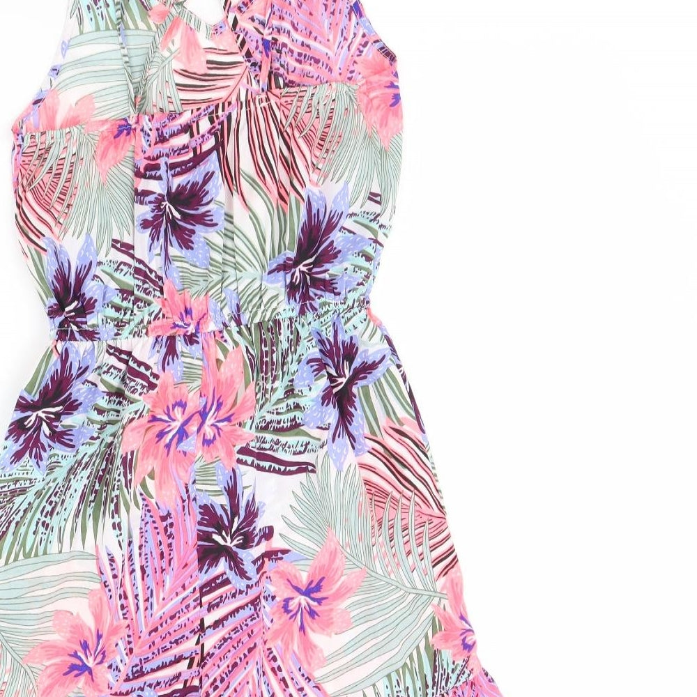 Primark Girls Multicoloured Floral  Playsuit One-Piece Size 10 Years