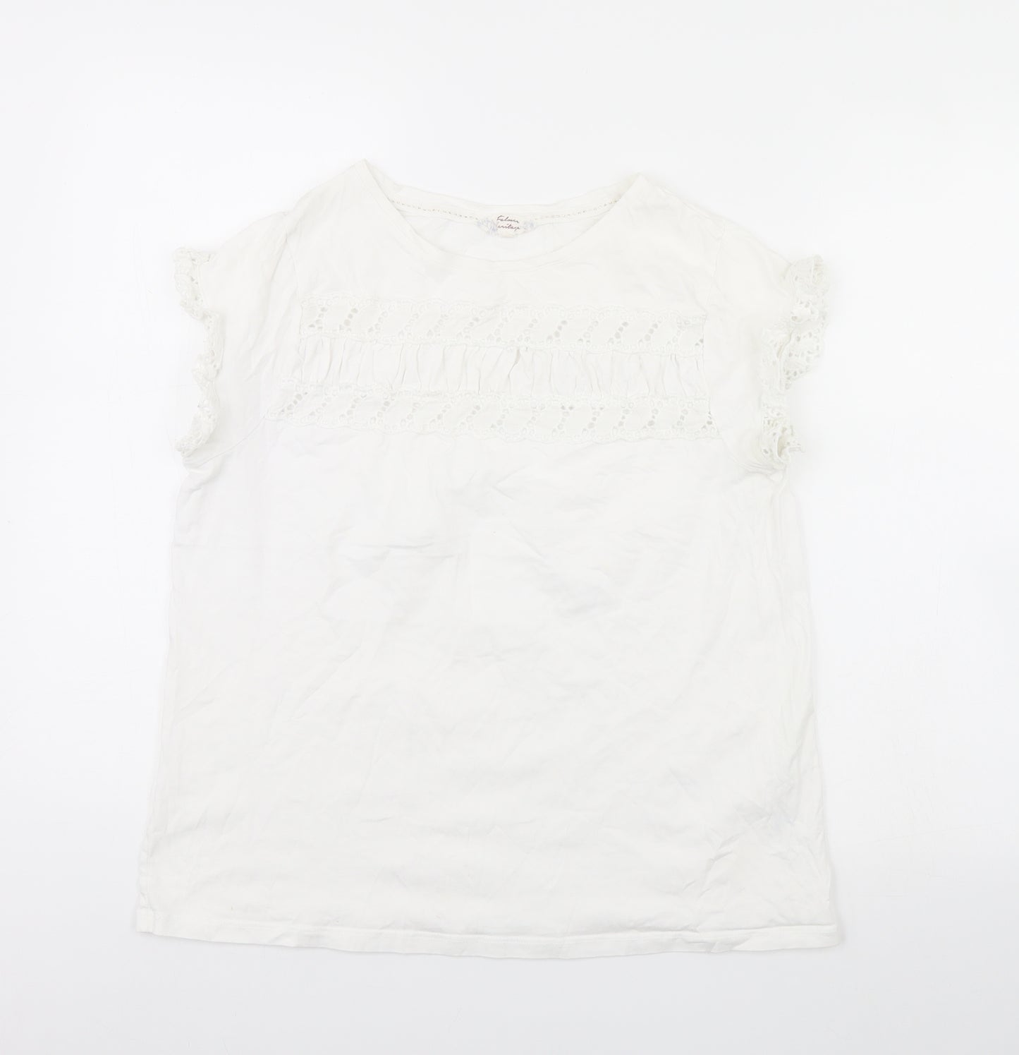 Falmer Heritage Womens White   Basic T-Shirt Size 14
