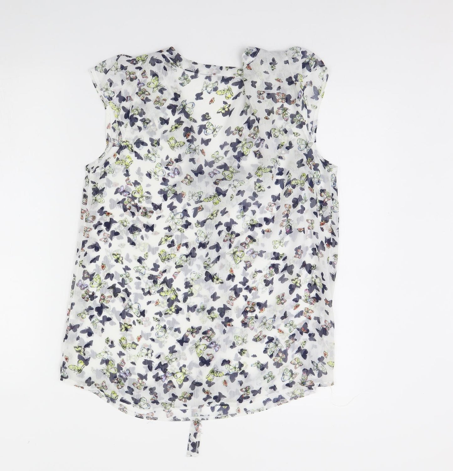 Atmosphere Womens White Animal Print  Basic Tank Size 12