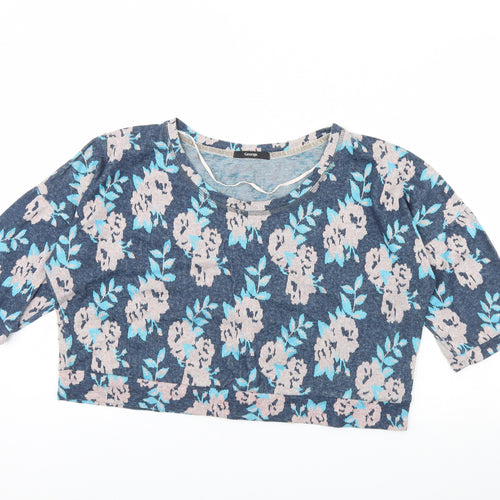 George Womens Black Floral  Pullover Jumper Size 18