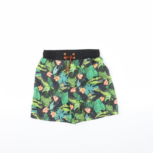 TU Boys Green Floral  Sweat Shorts Size 9 Years