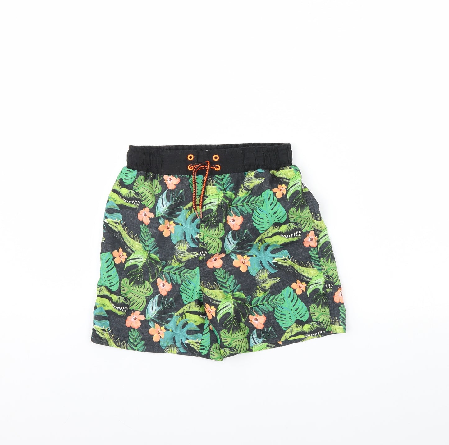TU Boys Green Floral  Sweat Shorts Size 9 Years