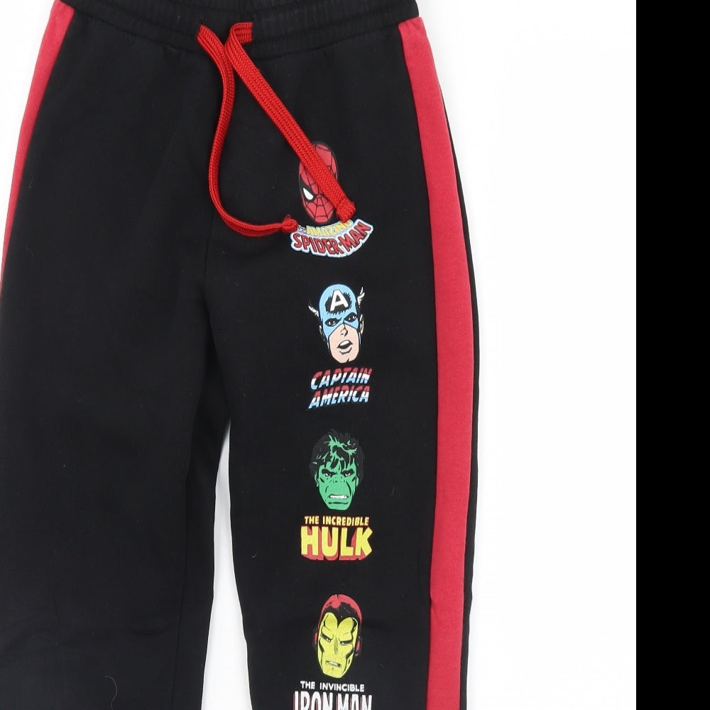 Marvel Boys Black   Jogger Trousers Size 9 Years - Marvel