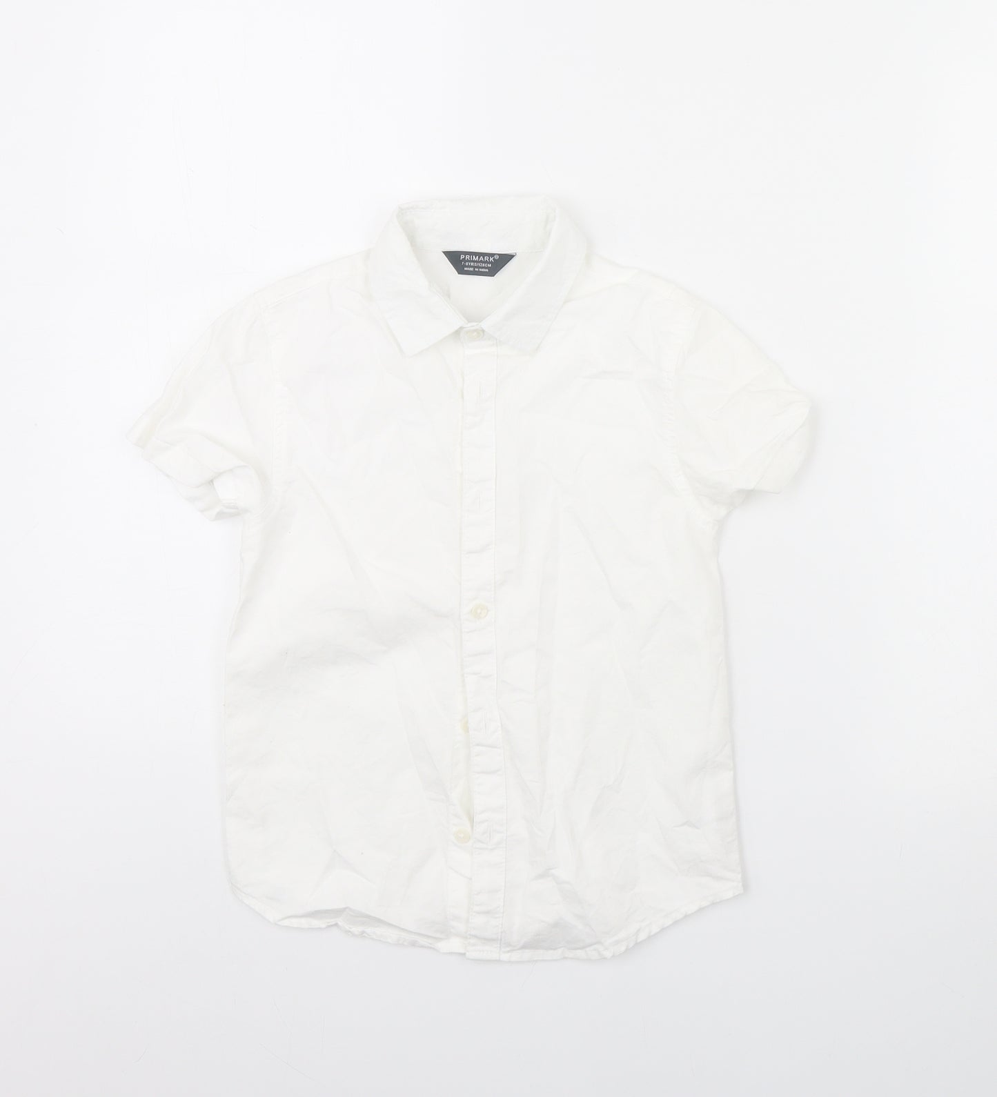 Primark Boys White   Basic Button-Up Size 7 Years