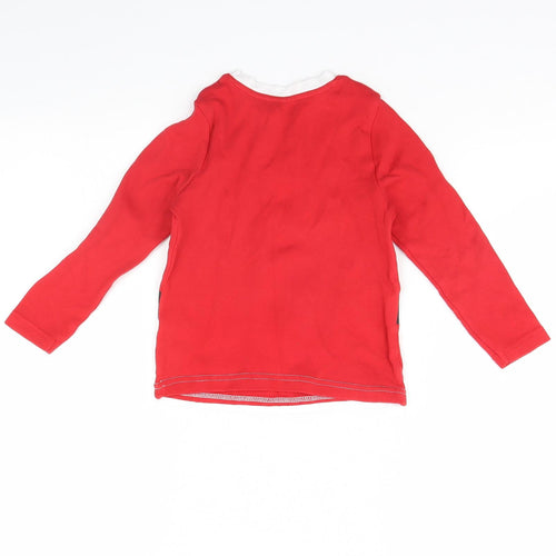 George Boys Red   Basic T-Shirt Size 3 Years  - Santa