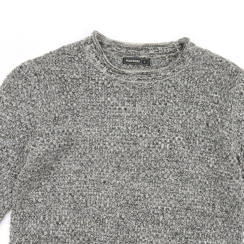 Peacocks Womens Beige Herringbone  Pullover Jumper Size S