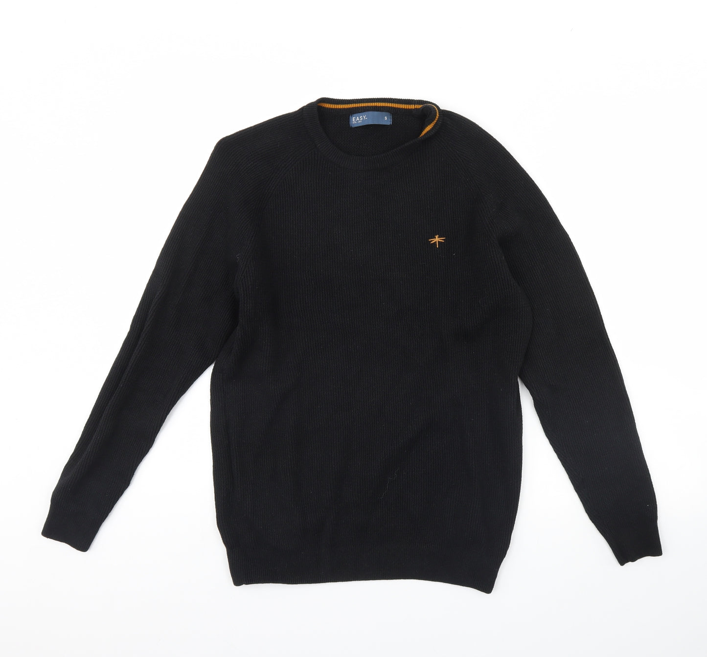 Easy  Mens Black   Pullover Jumper Size S