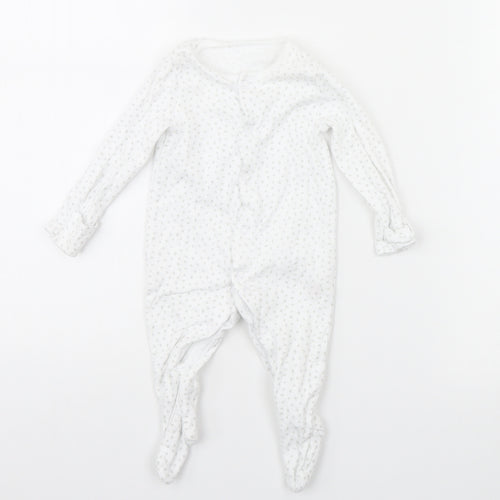 F&F Baby White Polka Dot  Babygrow One-Piece Size 0-3 Months