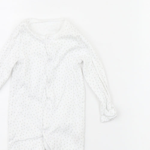 F&F Baby White Polka Dot  Babygrow One-Piece Size 0-3 Months