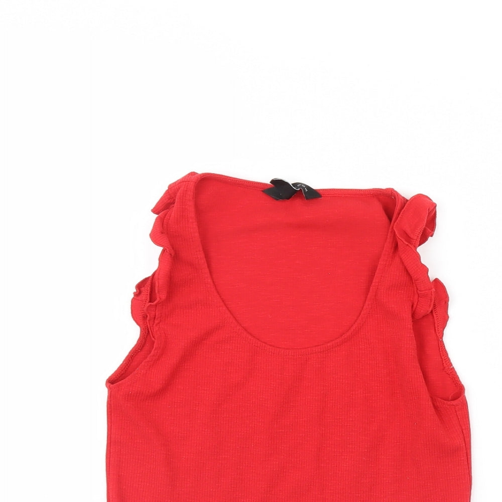 New Look Womens Red   Basic Tank Size 10