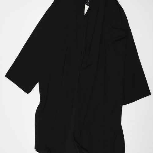 Missguided Womens Black  Chiffon Jacket  Size 8