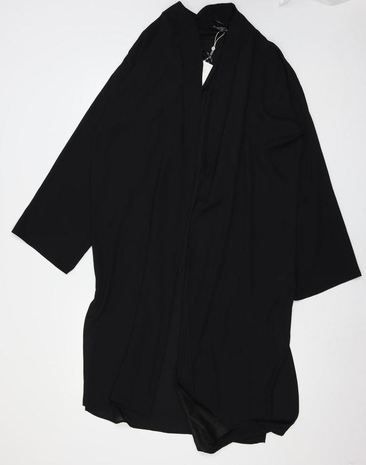 Missguided Womens Black Chiffon Jacket Size 8