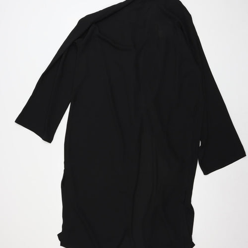 Missguided Womens Black  Chiffon Jacket  Size 8