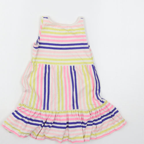 F&F Girls Multicoloured Striped Jersey Tank Dress  Size 5-6 Years