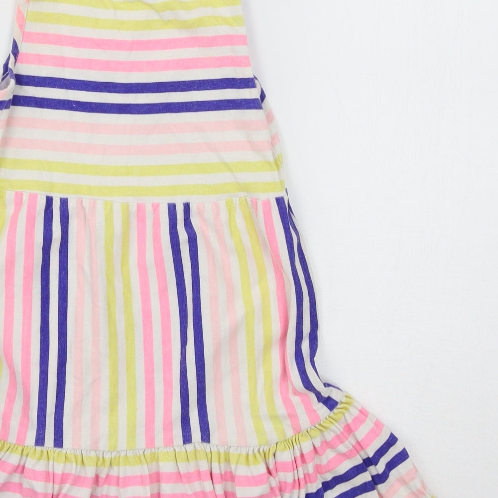F&F Girls Multicoloured Striped Jersey Tank Dress  Size 5-6 Years