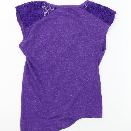 Long board Girls Purple  Jersey Basic T-Shirt Size 9-10 Years