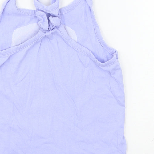 The Childrens Place Girls Blue  Jersey Basic T-Shirt Size 5-6 Years  - flowers